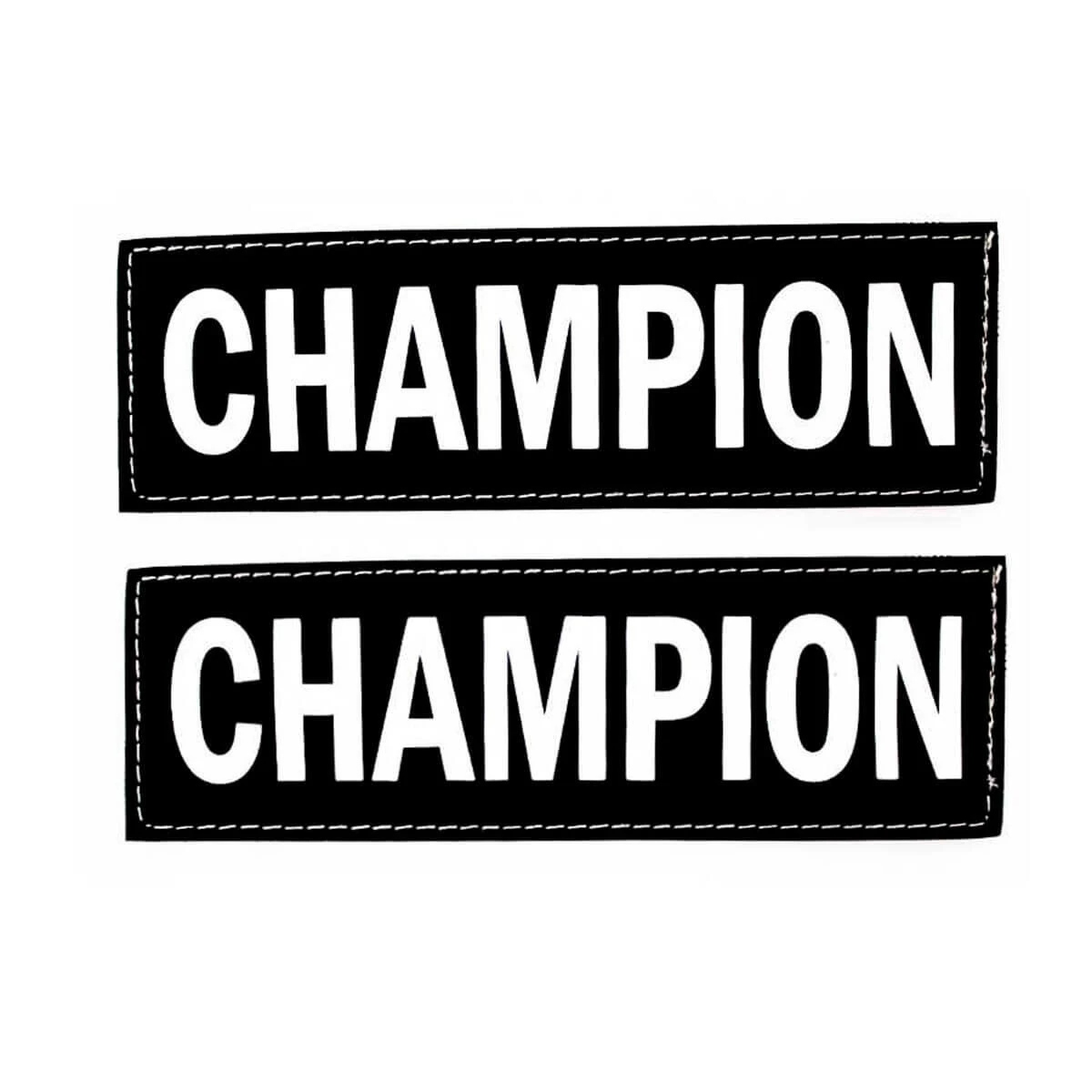 EzyDog Patch Göğüs Tasması Yan Etiketleri CHAMPION