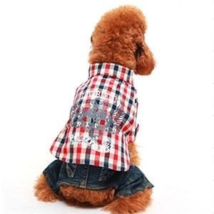 Köpek Tulum - Denim Kırmızı