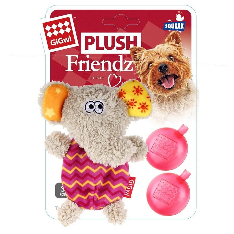 Gigwi Plush Friendz Sesli Peluş Fil Köpek Oyuncağı