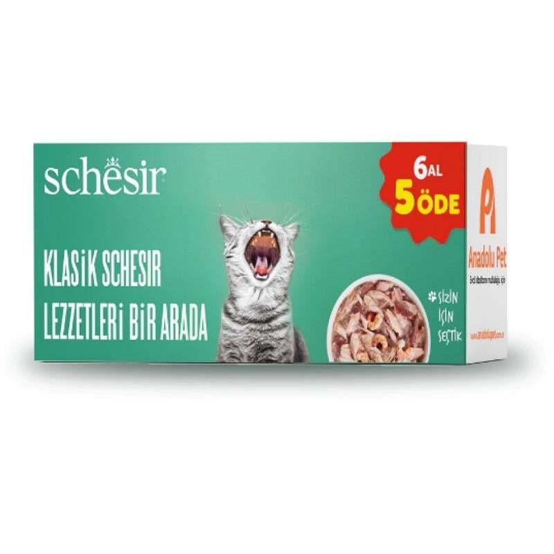 Schesir Klasik Lezzetler Kedi Maması 6 Al 5 öde