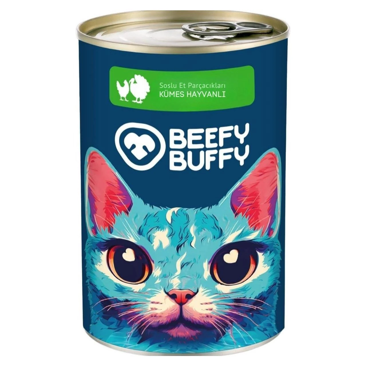 Beefy Buffy Yoğun Kümes Hayvanı İçerikli Kedi Konservesi 415 Gr
