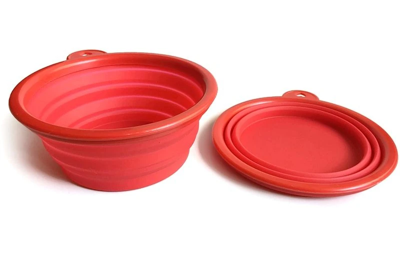 Köpek Portatif Su ve Mama Kabı Small Kırmızı