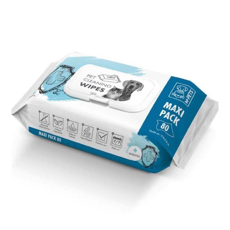 M-Pets  Antibacterial Kedi/Köpek temizlik Mendili 80 Li