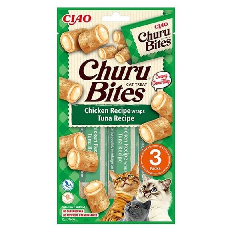 Ciao Bites Tavuk Sargılı Somonlu Kedi Ödülü 3x10 Gr