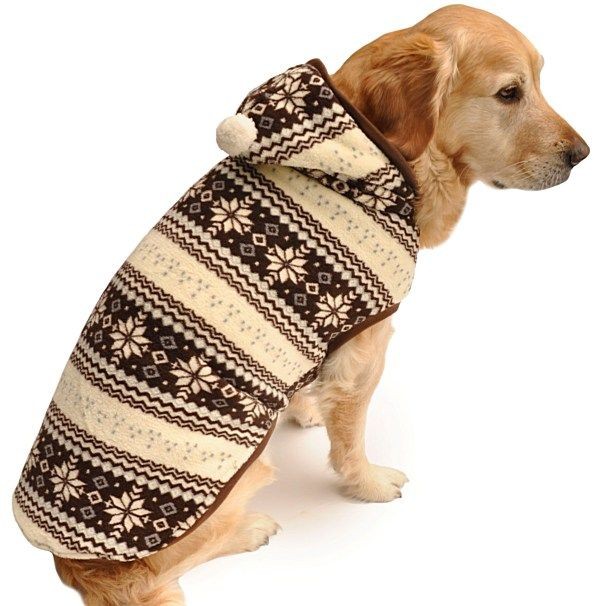 Köpek Büyük Irk Sweater Ponponlu Polar Kahverengi