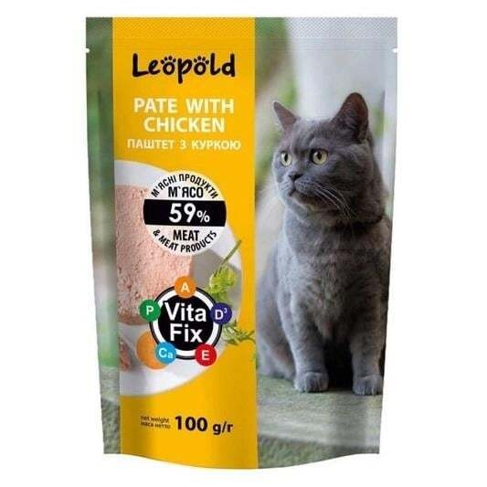 Leöpöld Pouch Tavuklu Püre Kedi Konservesi 100 gr