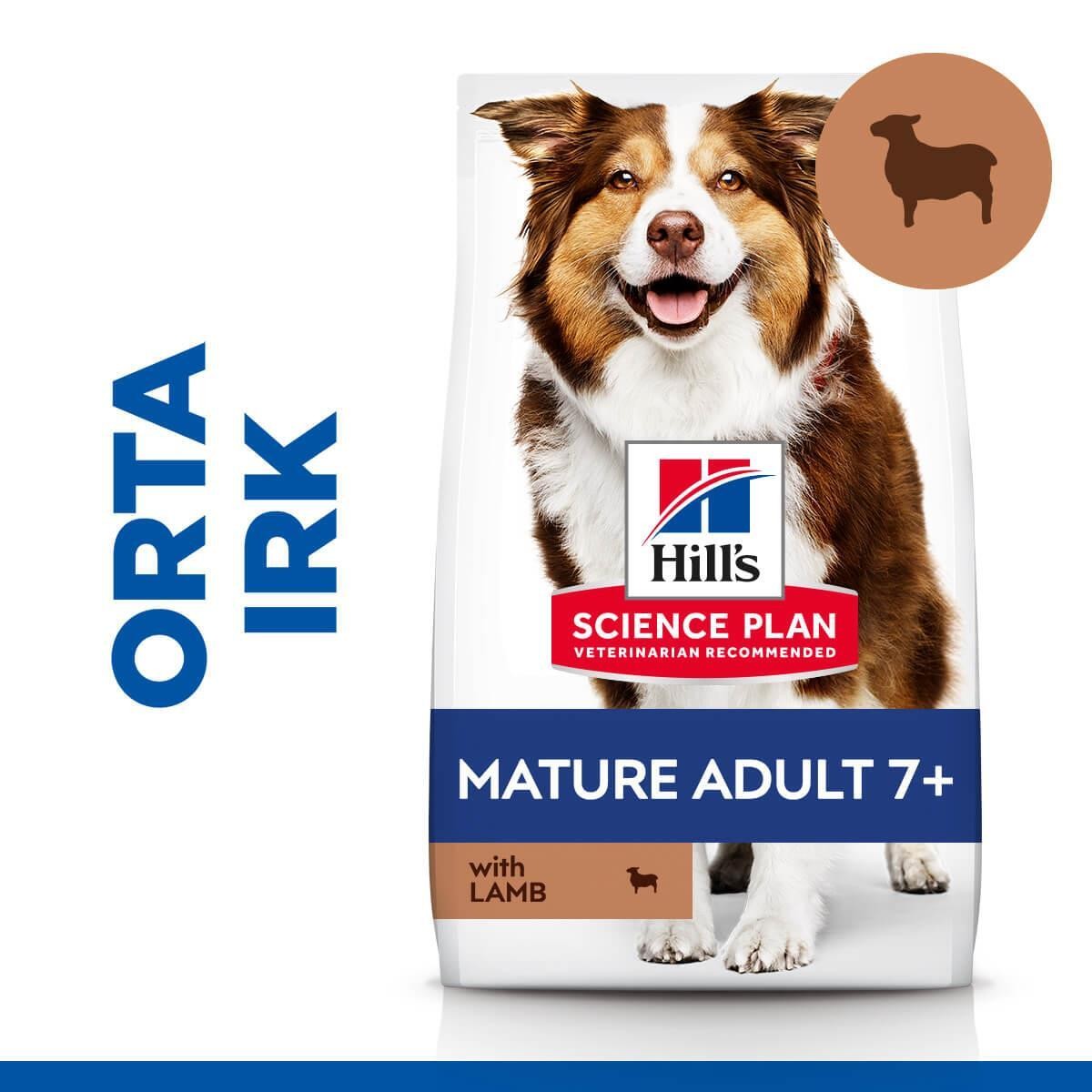 Hills Mature Adult 7+ Lamb & Rice Kuzu Etli Yaşlı Köpek Maması 14 Kg