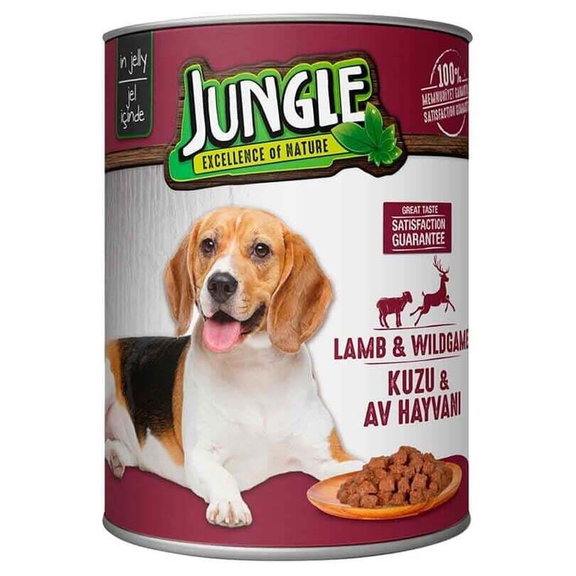 Jungle Kuzu Etli Av Hayvanlı Köpek Konservesi 415 Gr