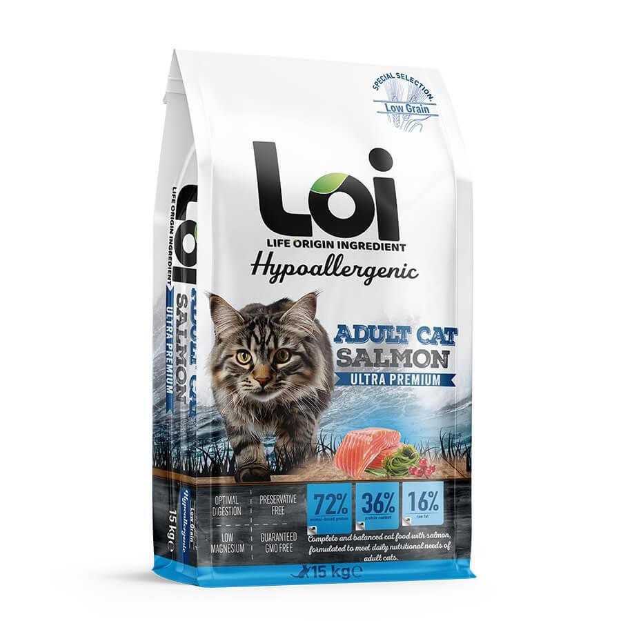 Loi Somonlu Yetişkin Kedi Maması 15 Kg