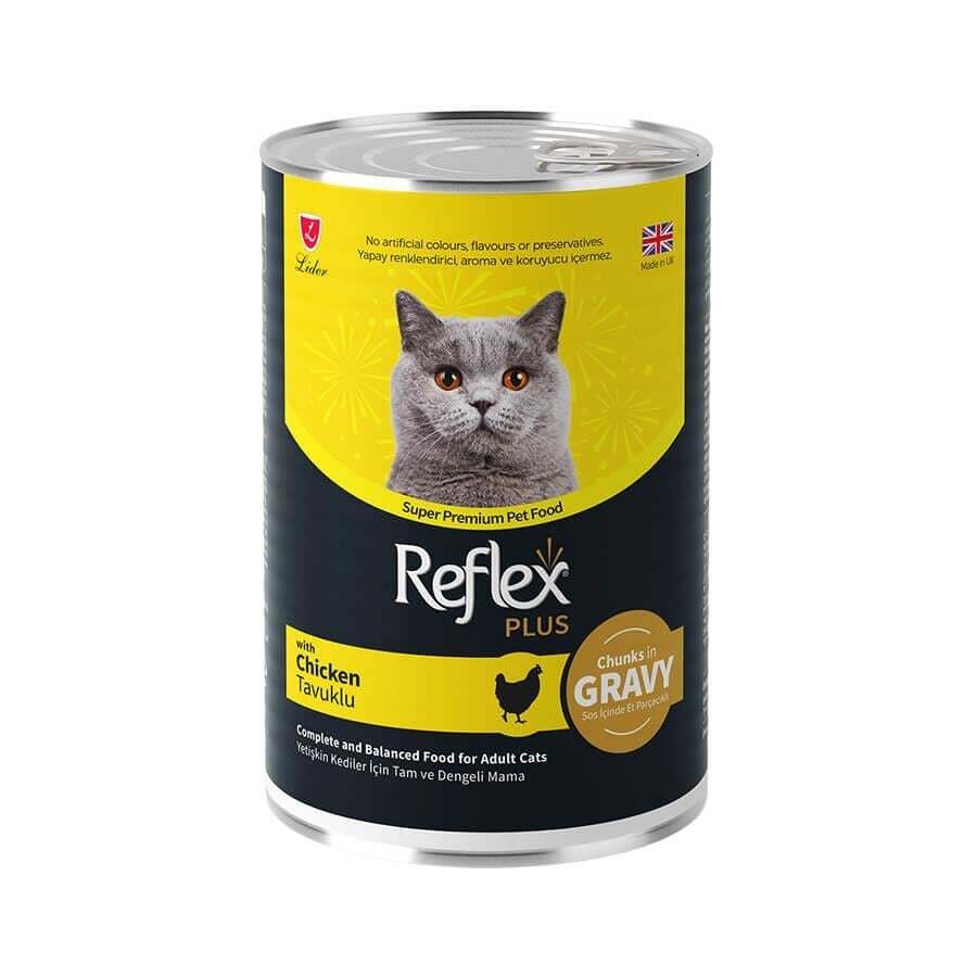 Reflex Plus Parça Etli Tavuklu Kedi Konservesi 400 Gr