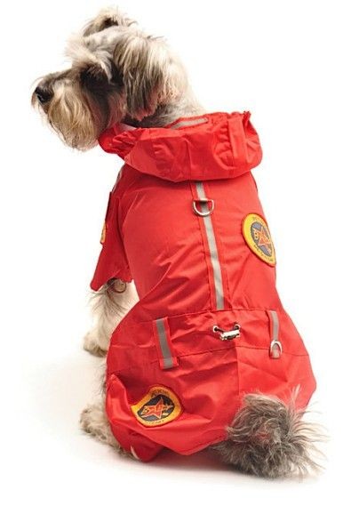 Paçalı Köpek Yağmurluk - Funky Kırmızı