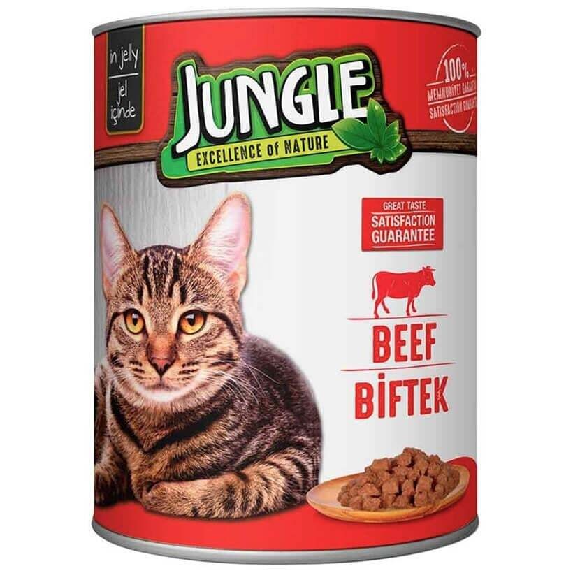 Jungle Biftekli Kedi Konservesi 415 Gr