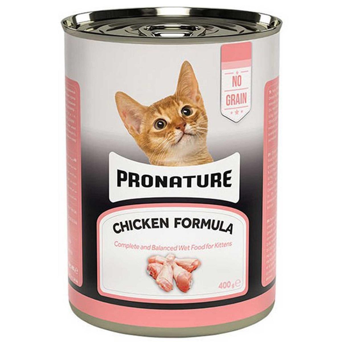 Pronature Tahılsız Tavuklu Ezme Yavru Kedi Konservesi 400 Gr
