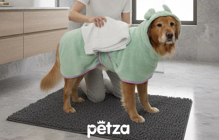 Pupfrog Köpek Bornozu Yeşil - Petza