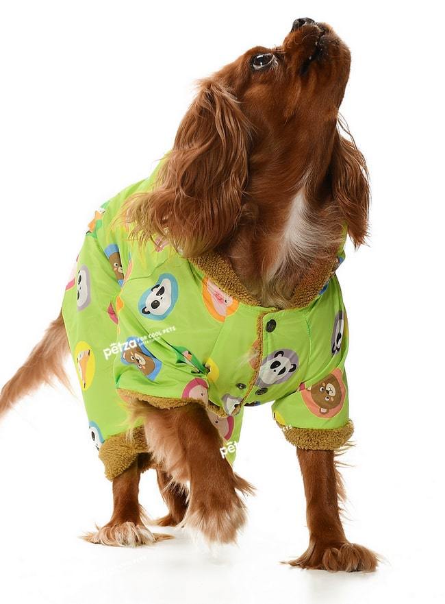 Küçük ve Orta Irk Köpek Paçalı Mont Karita Yeşil