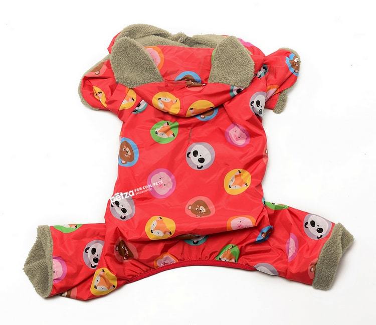 Küçük ve Orta Irk Köpek Paçalı Mont Karita Kırmızı