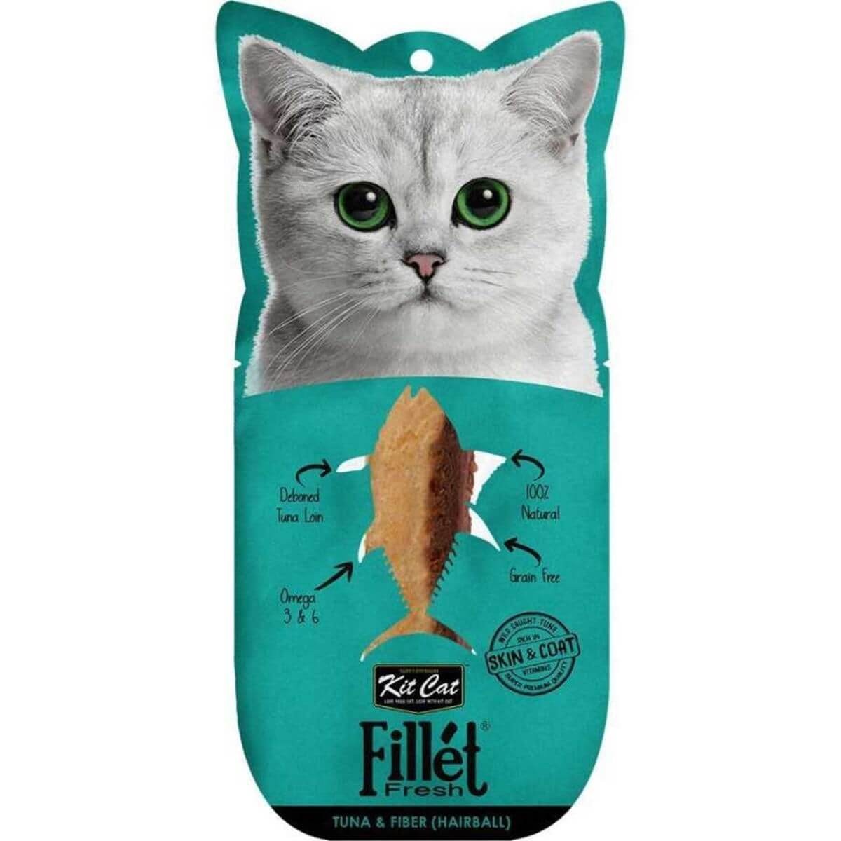 Kit Cat Fillet Fresh Tuna & Fiber (Hairball) Fileto Kedi Maması 30g