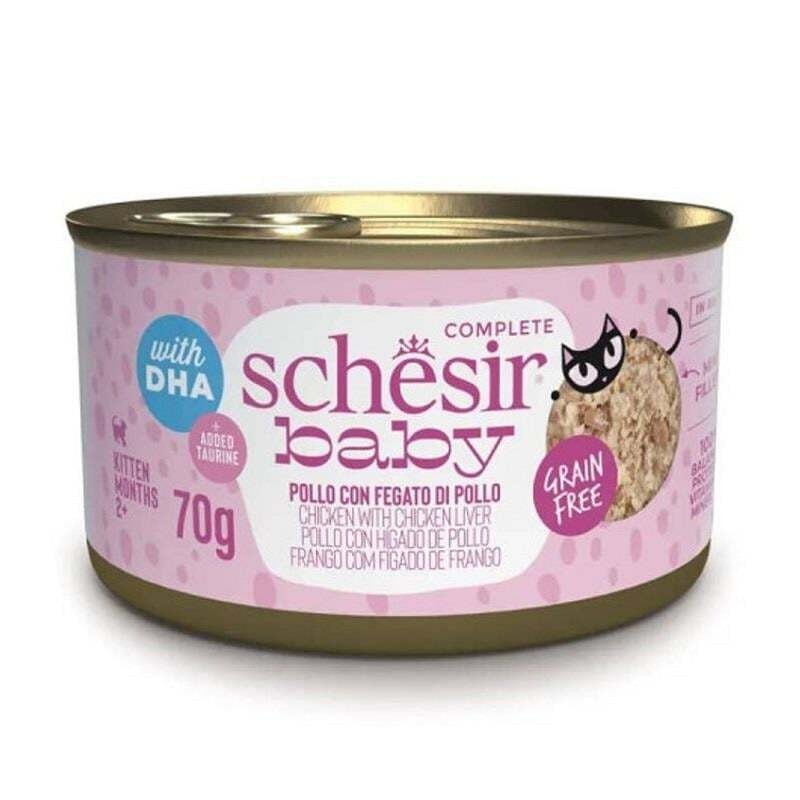 Schesir Babycat Tavuklu ve Ciğerli Yavru Kedi Konservesi 70gr
