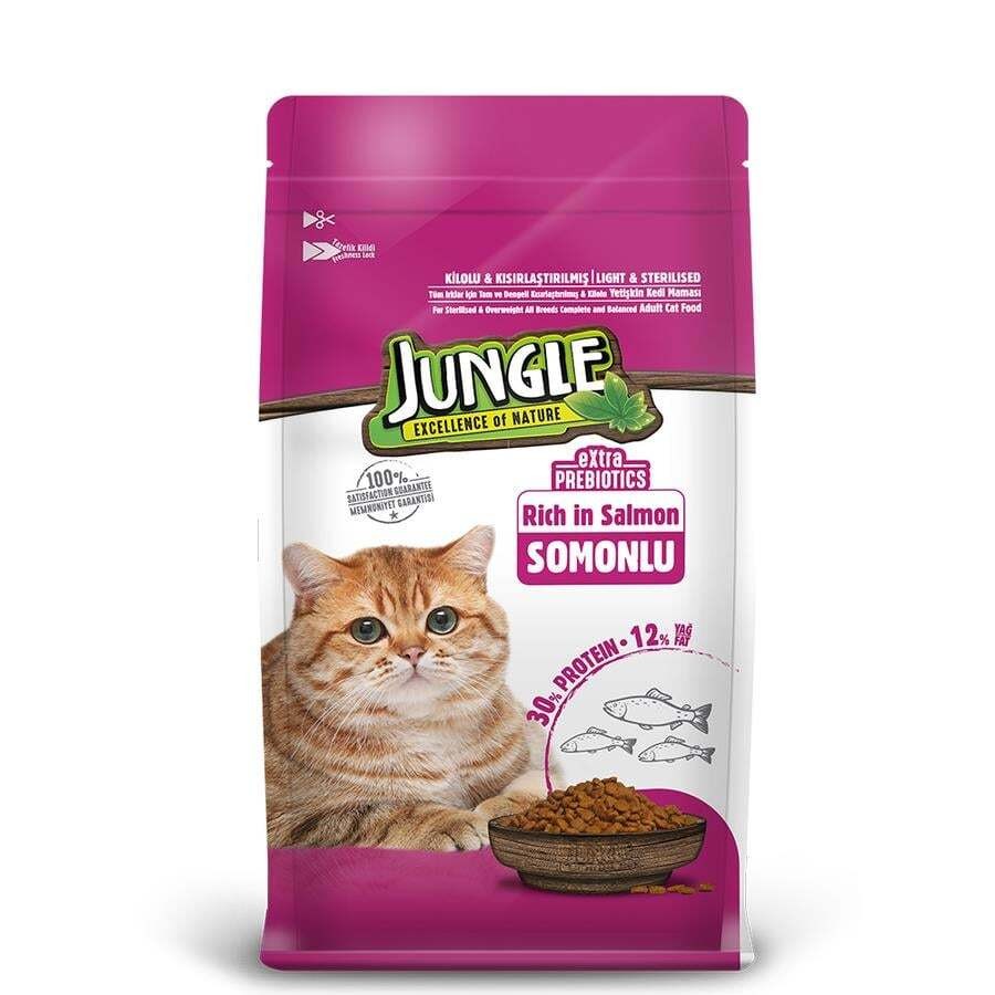Jungle Sterilesed Somonlu Kısır Kedi Maması 1,5 Kg