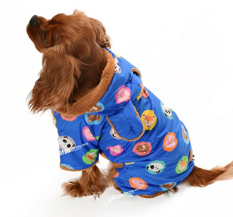 Küçük ve Orta Irk Köpek Paçalı Mont Karita Mavi