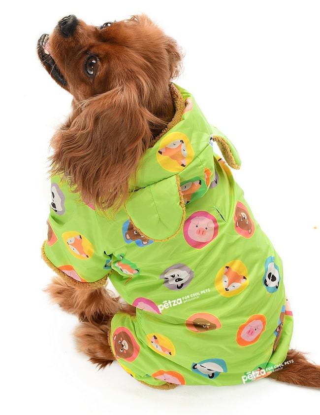 Küçük ve Orta Irk Köpek Paçalı Mont Karita Yeşil