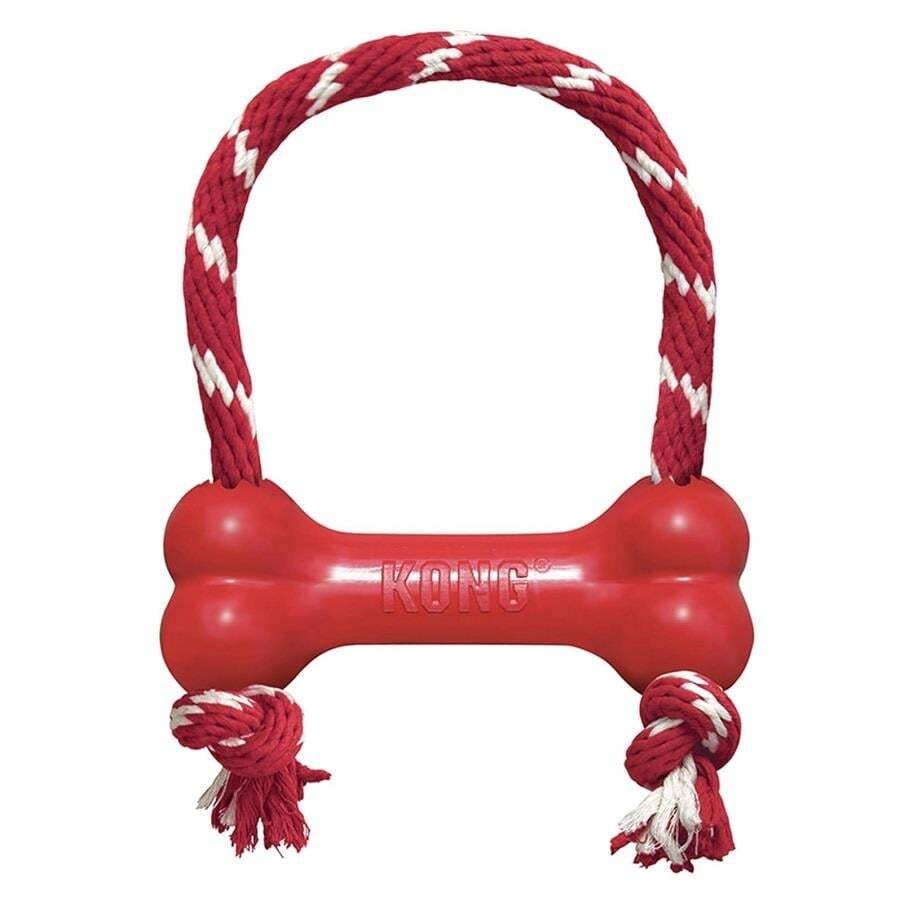 KONG Goodie Bone Kemik Şeklinde İpli Köpek Oyuncağı M