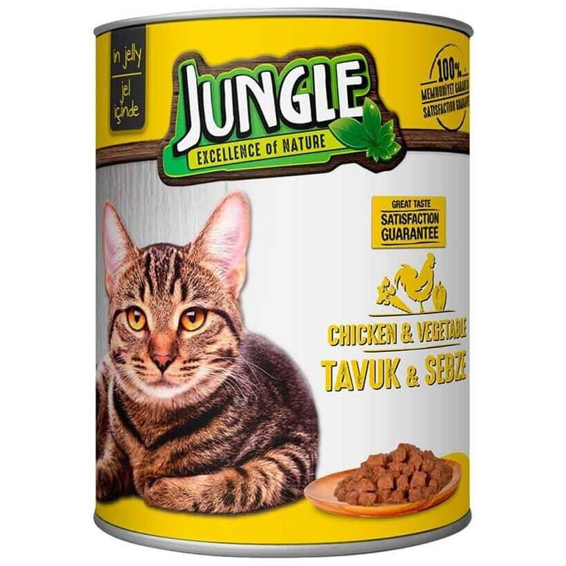 Jungle Tavuk Etli Sebzeli Kedi Konservesi 415 Gr