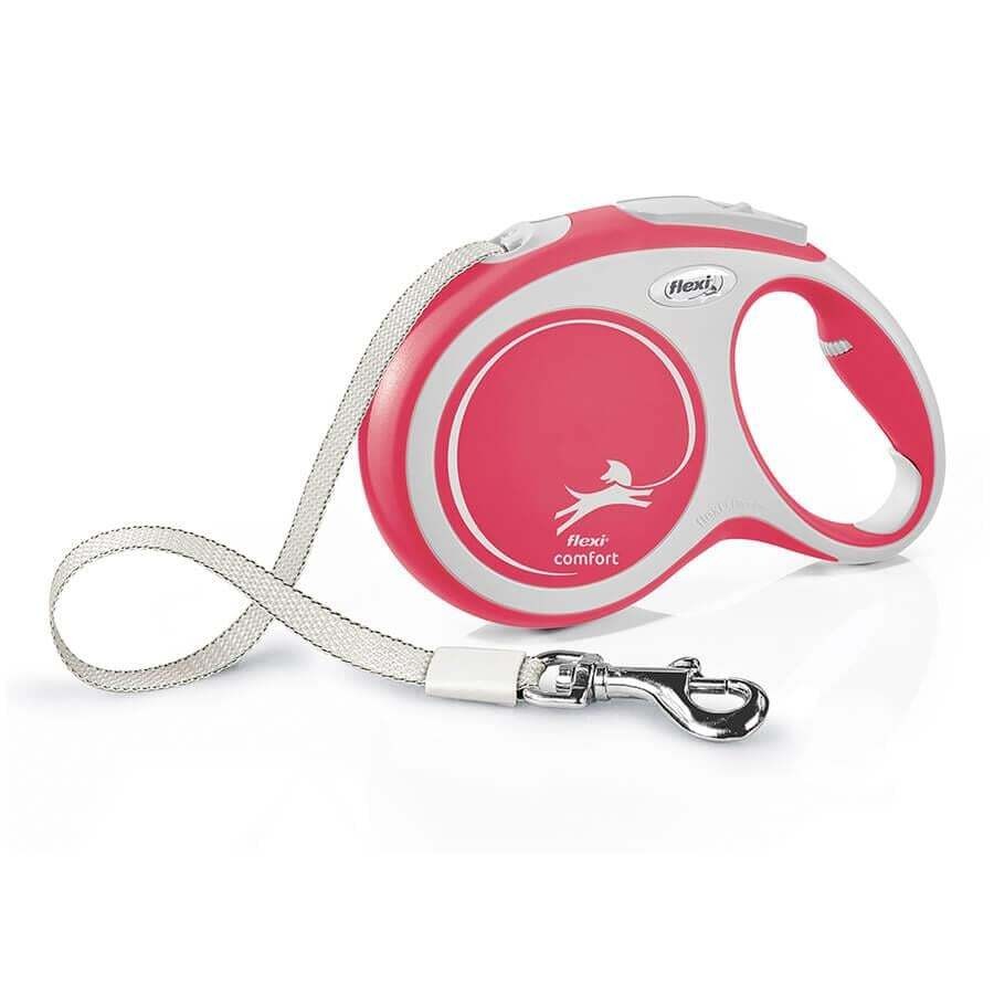 Flexi New Comfort Small Otomatik Tasma Kırmızı