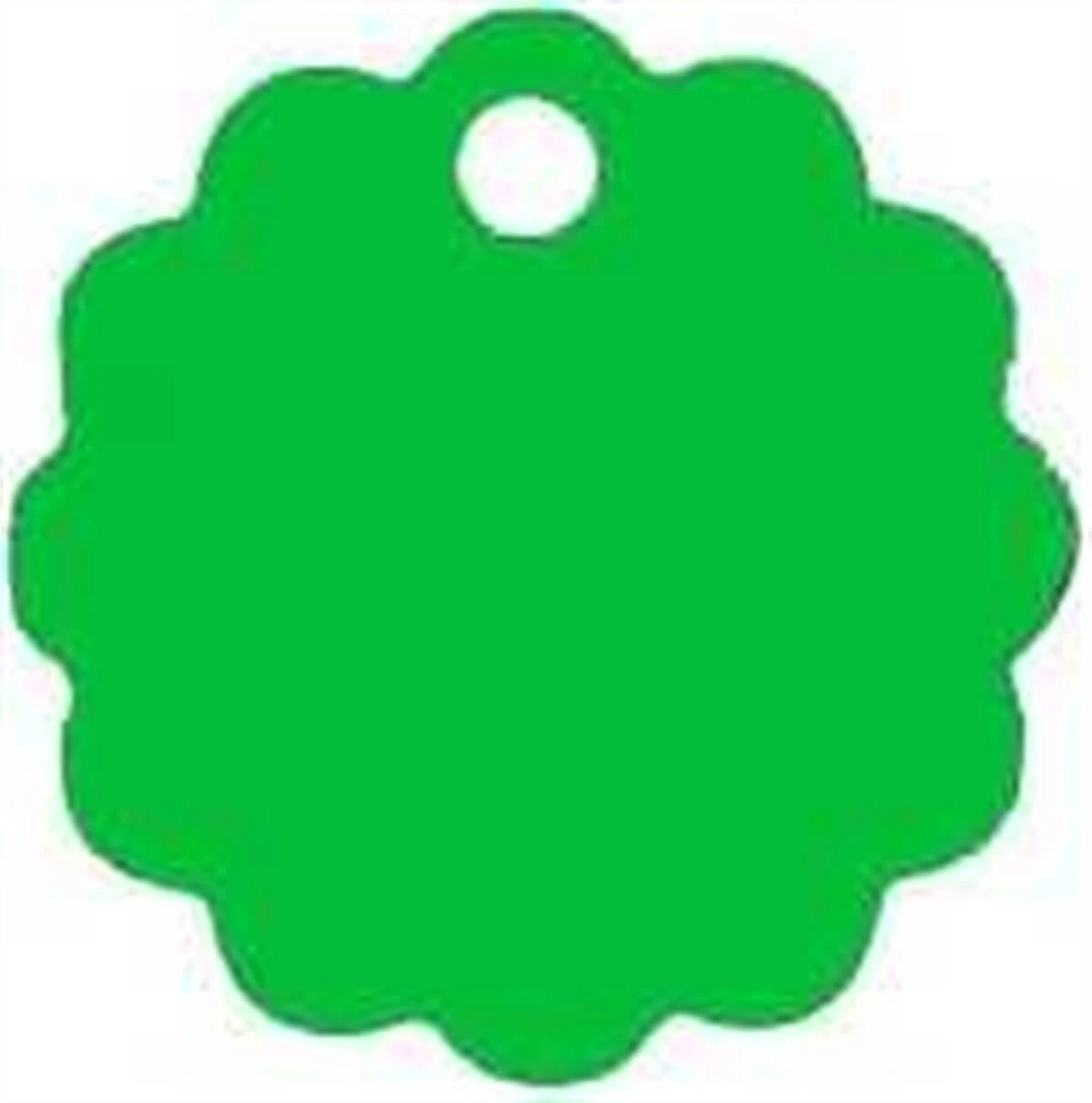 Petag Aluminium Pet İsimliği Yeşil Papatya Şekilli Büyük