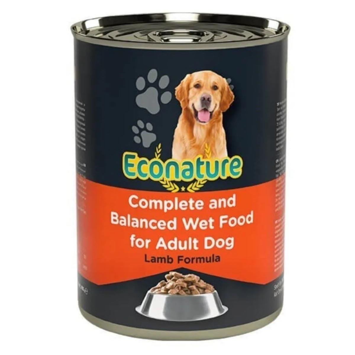 Econature Kuzu Etli Yetişkin Köpek Konservesi 400 Gr