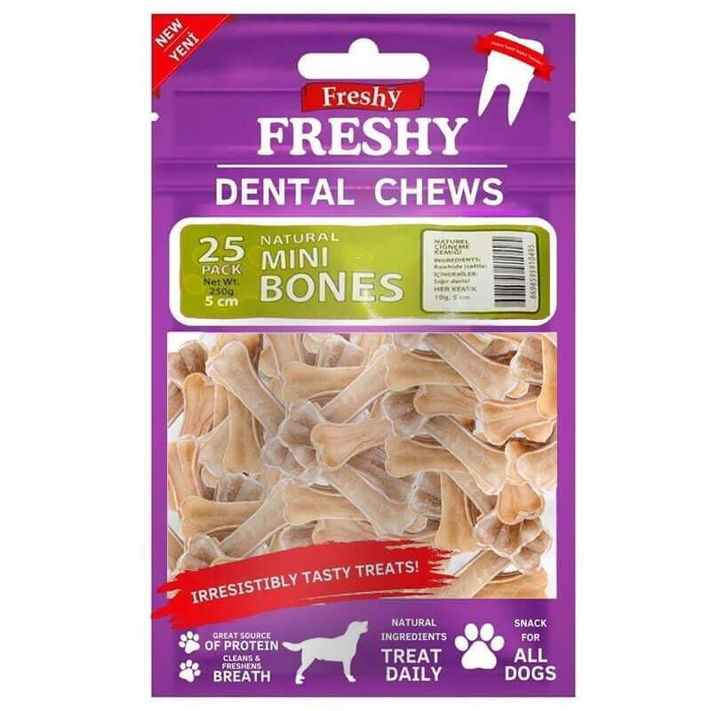 Freshy Dental Chews Naturel Kemik Köpek Ödülü 5 Cm 25 Adet