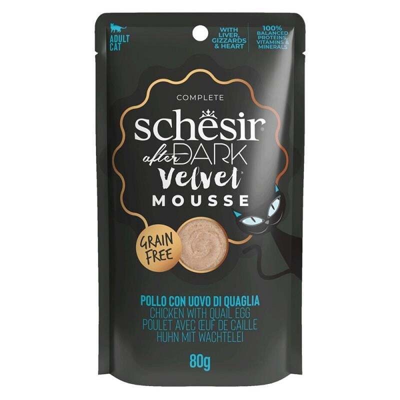 Schesir After Dark Tavuklu ve Bıldırcın Yumurtalı Kedi Pouch Maması 80gr