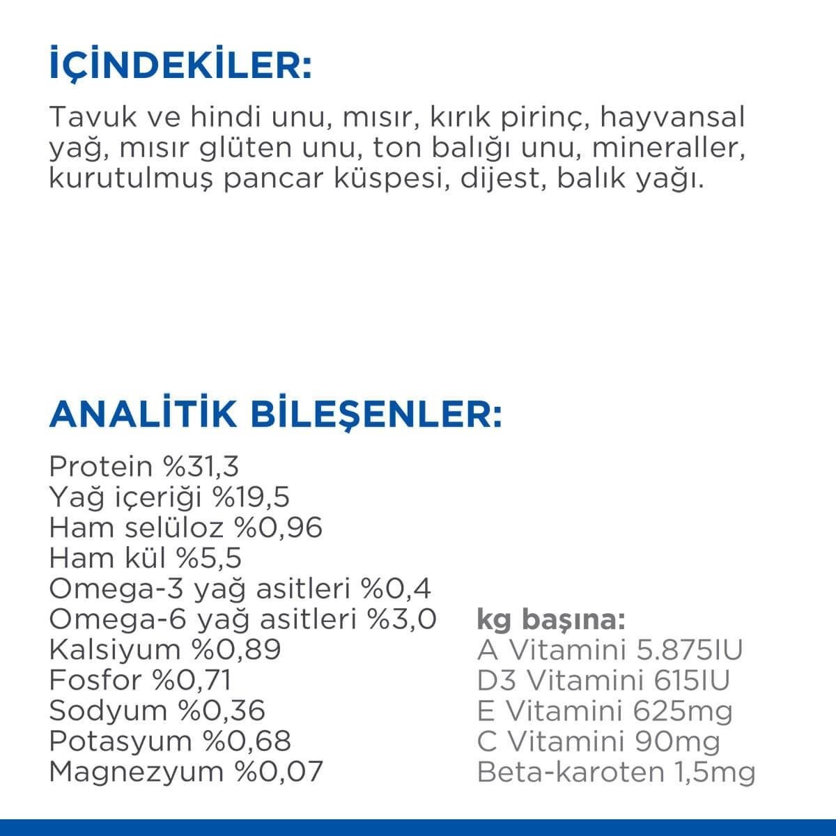 Hills Feline Tuna Balıklı Yetişkin Kuru Kedi Maması 1.5 Kg