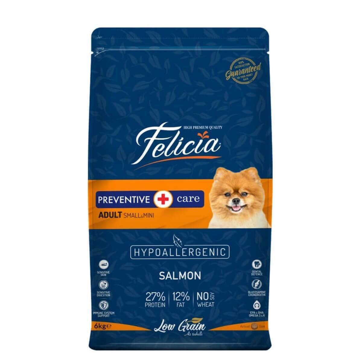 Felicia Düşük Tahıllı Küçük Irk Somonlu Yetişkin Köpek Maması 6kg