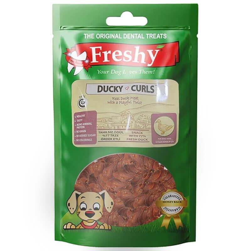 Freshy Ducky Curls Kıvrık Ördek Eti Köpek Ödülü