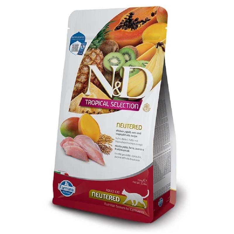 N&D Tropical Tavuklu Yetişkin Kedi Maması 1.5 kg