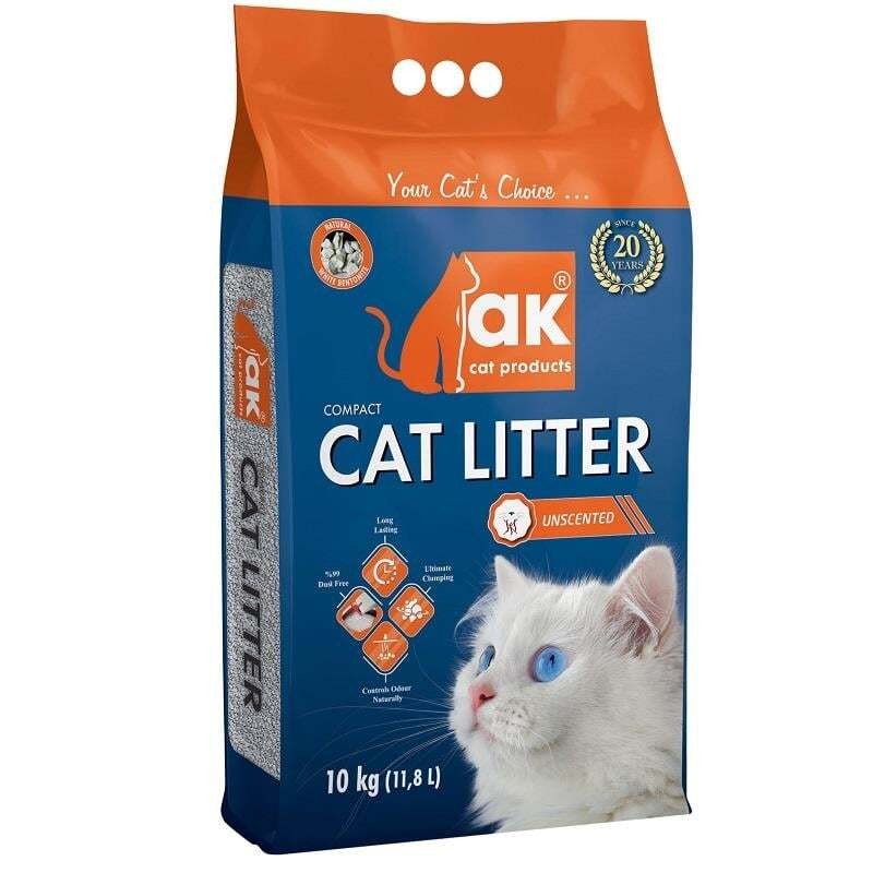 Akkum Natutel Büyük Taneli Kokusuz Kedi Kumu 10 Kg