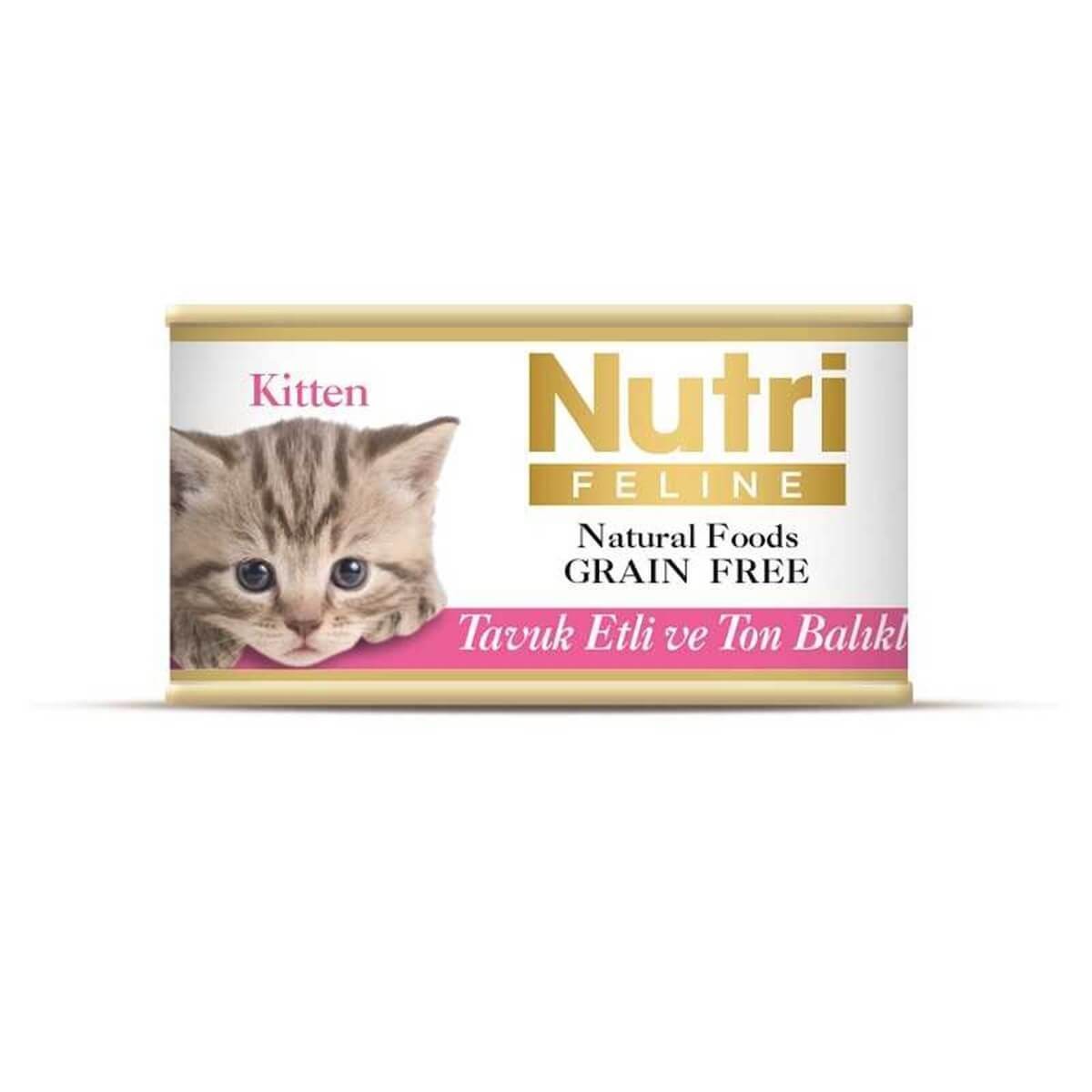 Nutri Feline Kitten Tavuklu Ton Balıklı Yavru Konservesi 85 Gr