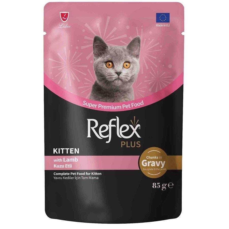 Reflex Plus Sos İçinde Kuzu Etli Yavru Kedi Konservesi 85gr