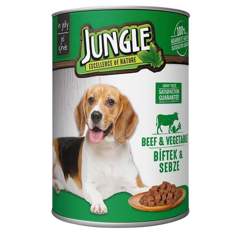 Jungle Biftekli Sebzeli Köpek Konservesi 415 Gr