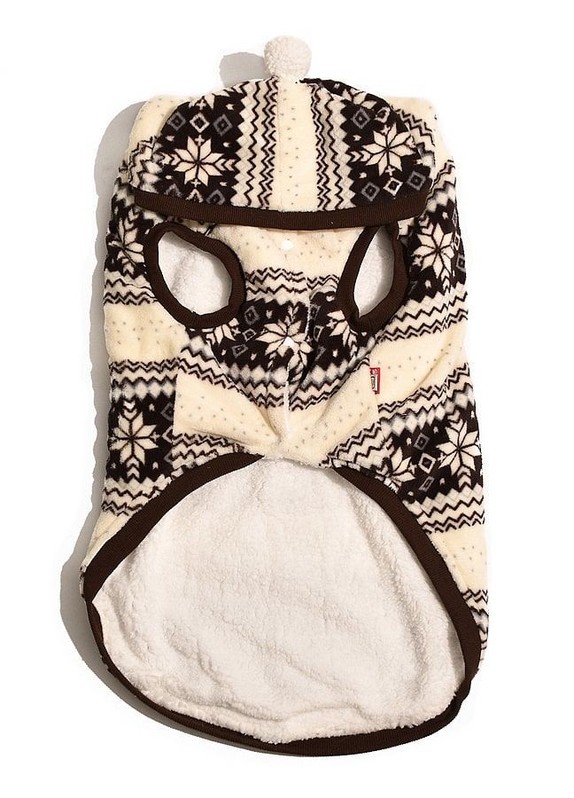Köpek Büyük Irk Sweater Ponponlu Polar Kahverengi