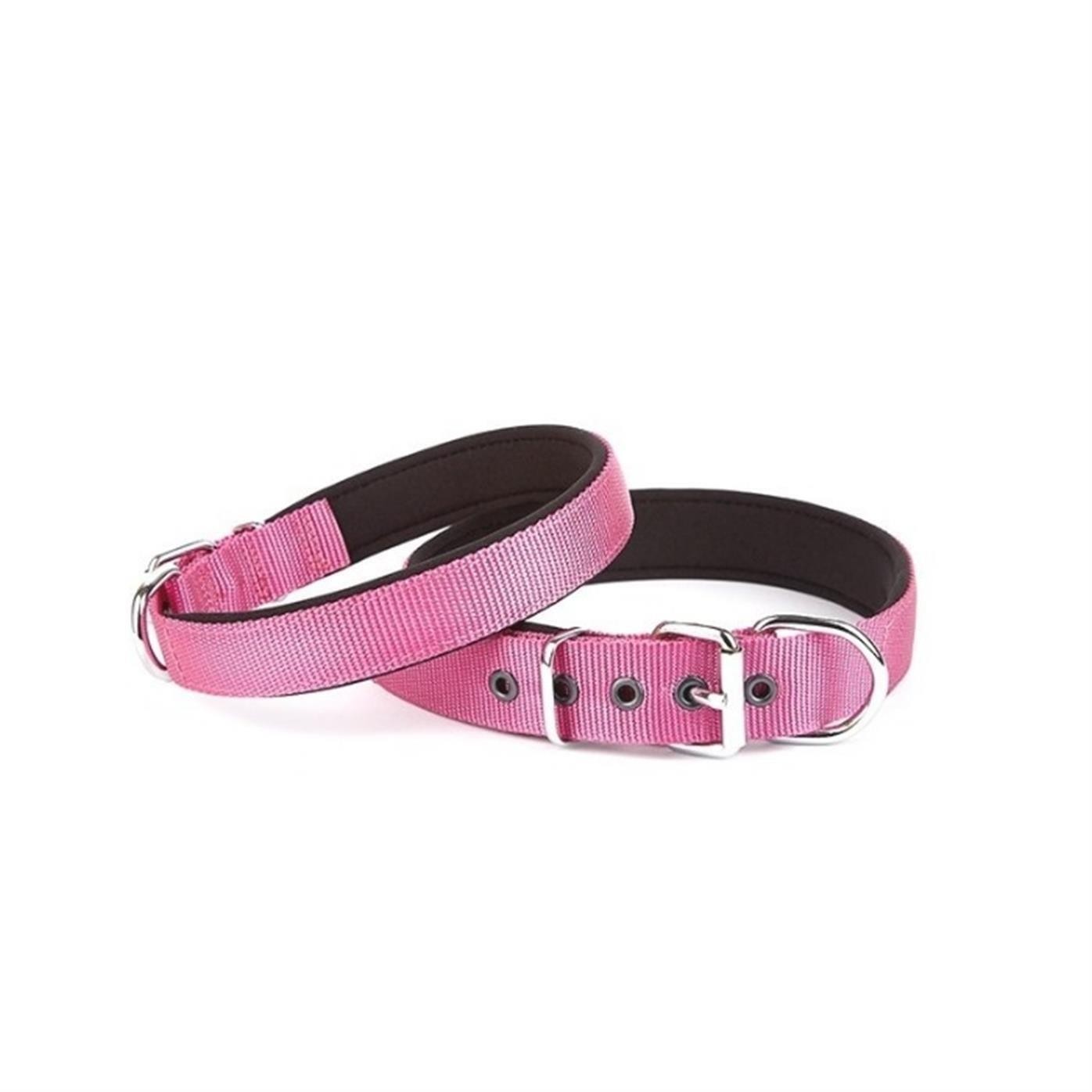 Doggie Comfort Yumuşak Dokuma Köpek Tasması S 1,5x25-30cm Pembe