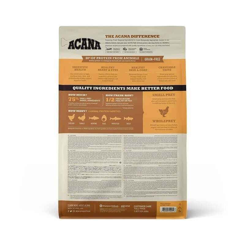 Acana Wild Prairie Tavuklu ve Göl Balıklı Tahılsız Kedi Maması 1.8 kg
