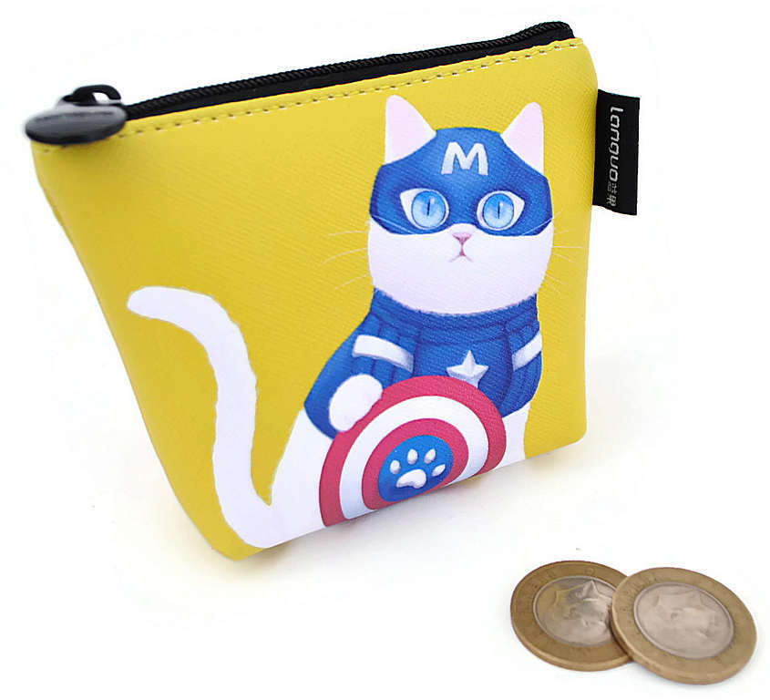Languo Mini Bozuk Para Cüzdanı Captain Cat
