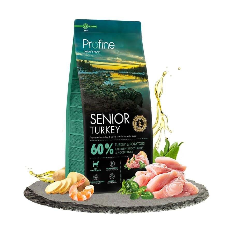 Profine Yaşlı Senior Köpekler için Glutensiz Hindili Mama 12 kg
