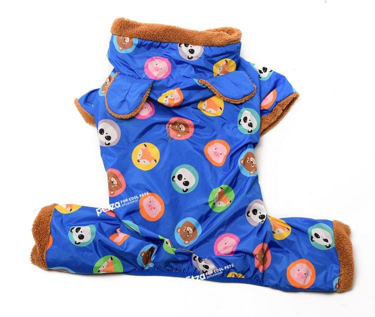 Küçük ve Orta Irk Köpek Paçalı Mont Karita Mavi