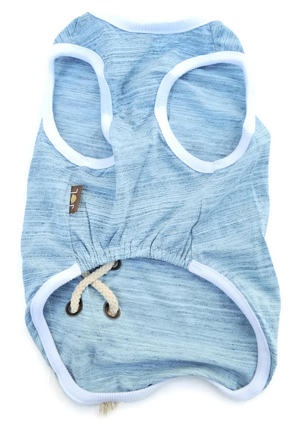 Köpek Küçük ve Orta Irk T-shirt Apple Mavi