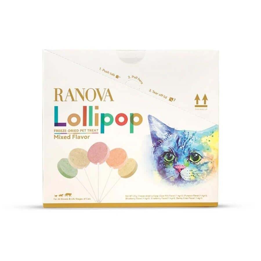 Ranova Kediler için Karışık Lezzetli Lolipop 1.4g 15'li