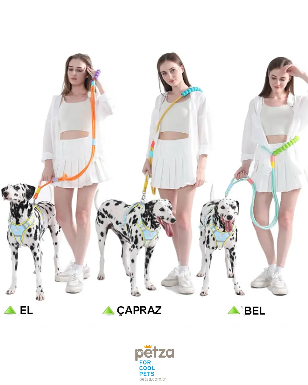 Petza Darbe Emici Eller Serbest Köpek Gezdirme Tasmaları