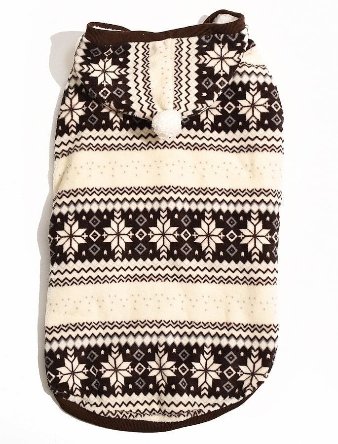 Köpek Büyük Irk Sweater Ponponlu Polar Kahverengi